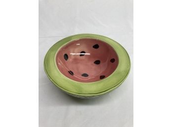 Hand Signed Watermelon Bowl