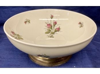 Rosen Thale SELB-PLOSSBERG Germany Bowl With Roses And A Sterling Base.