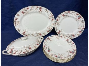 Ancestral Minton 1793 Bone China Pink And Blue Floral Pattern - England