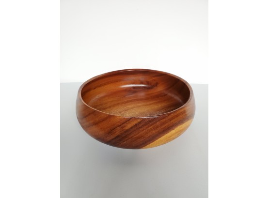Large Vintage Modern 10' Acacia Wood Serving Bowl