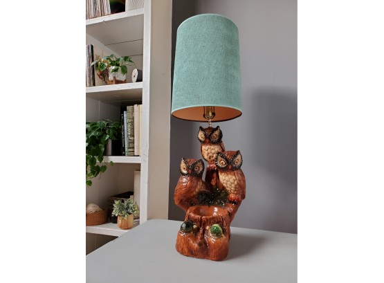 Huge 60s Solid Chalkware Table Lamp