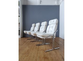 (Set 4)Dated 1977 Jerry Johnson Style Modern Dining Chairs