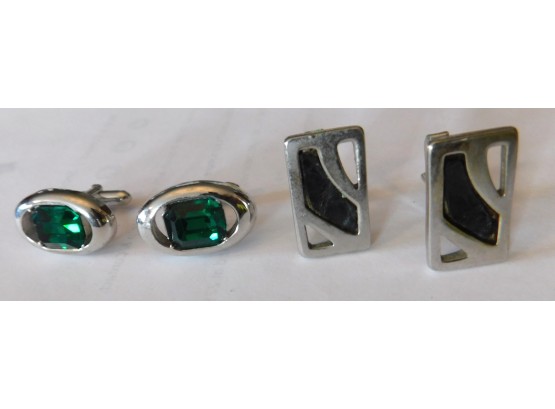 Two Pair Of Vintage Man's Cuff Links, 'Swank' & 'Kent'