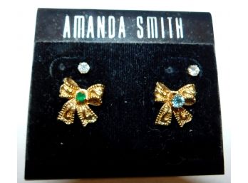 Unused 'AMANDA SMITH' Earrings On Card