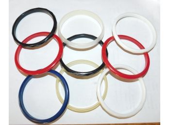 NINE Colorful Hard Plastic Cuffs