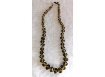 Gutzy Graduated Glass Beads Necklace, 'TALBOTS' Metal Tag