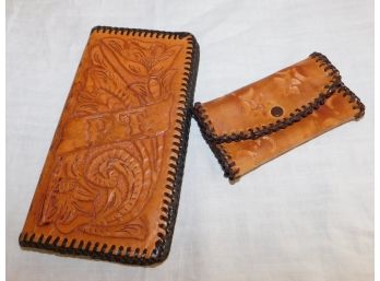Wonderful Tooled Leather Wallet & Key Holder