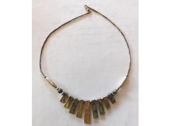 Incredible Vintage Necklace With Abalone Shell Dangles