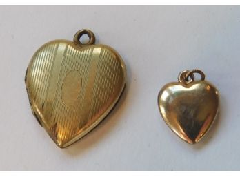 TWO Vintage Hearts, A Locket And A Pendant