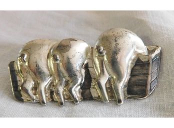 Love This! ' Three Pigs At The Trough' Pin