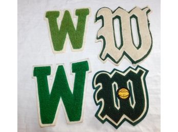Large 'W' Insignias For Letterman's Jacket