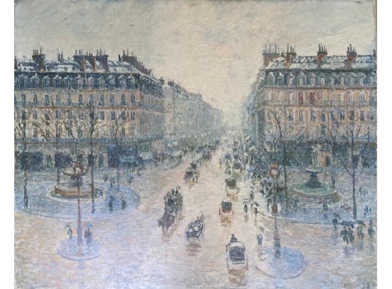 Reproduction Of C. Pissarro's 'Opera Passage In Paris. The Effect Of Snow. Morning'