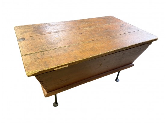 Antique 19th Century Doughbox On Stand