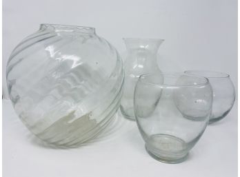 Four Glass Vases