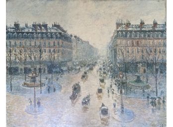 Reproduction Of C. Pissarro's 'Opera Passage In Paris. The Effect Of Snow. Morning'