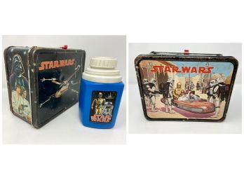 Vintage 1977 Star Wars Lunch Box And Thermos