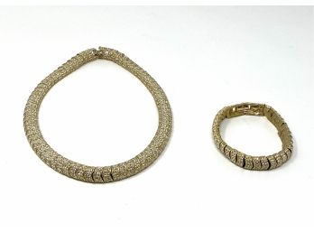 Kenneth Lane Vintage Collar Necklace And Bracelet