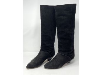Walter Steiger Heeled Suede Boots, Handmade In Italy, Size 39