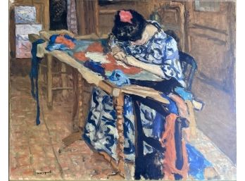 Impressionist Painting: Seamstress, Reproduction