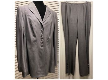 Escada Woolsilk Womens Suit, Size 44