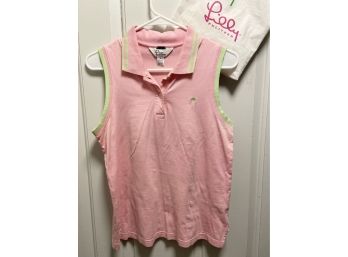 Lilly Pulitzer Slim Sleeveless Polo Top Size M