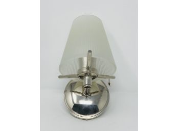 Wall Sconce With Ribbed Glass Shade