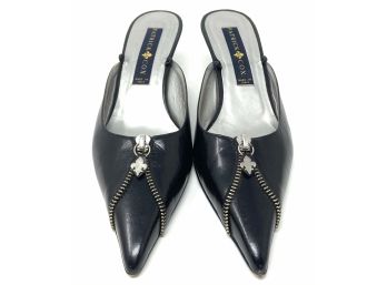 Patrick Cox Made In Italy Fleur De Lis Zipper Womens Shoes, Size 40.5