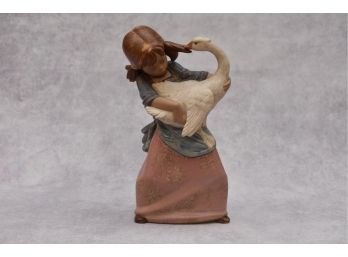 Lladro 'Goose Pulling Girl's Pigtail' Figurine #2095
