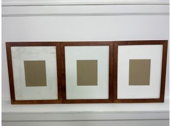 Three Wooden Picture Frames In One
