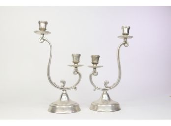 Pair Of Silver Candlesticks