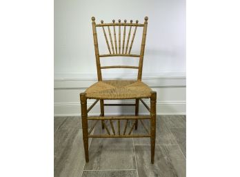 Rattan Chair With Rush Seat