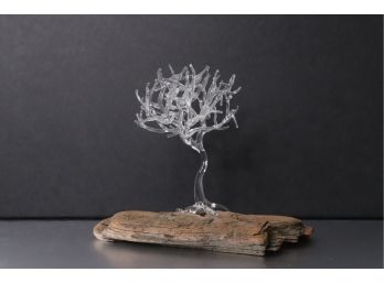 Small Glass Tree On Bark