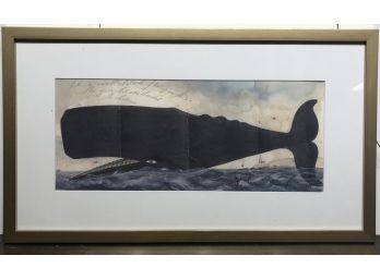 Gold Framed Whale Print