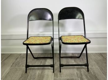 Pair Of Vintage Hampden Specialty Products Metal Folding Chairs