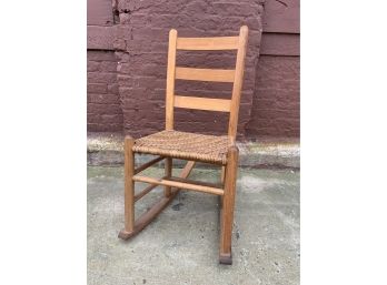 Vintage Ladder Back Rocking Chair
