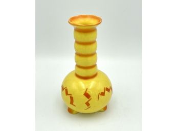 Vintage Ceramic Vase With Geometric Pattern