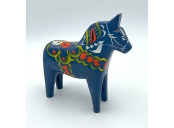Vintage Nils Olsson Hand Painted Dala Horse Made In Sweden