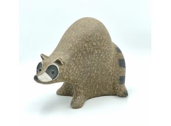 Mid Century John Seymour Stoneware Raccoon Sculpture