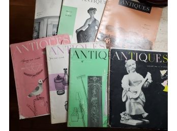 7 Issues Of Vintage 'ANTIQUES' Magazines From 1956 & 1961
