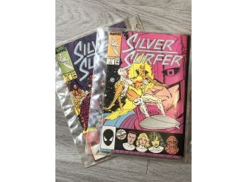 Lot Of Three Silver Surfer Marvel Comic Books From 1987