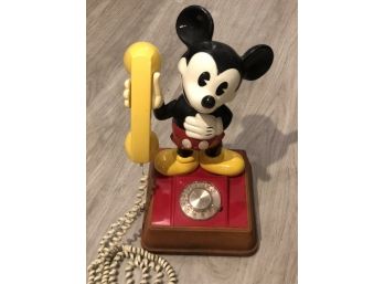 Mickey Mouse Rotary Dial Telephone From Western Electric 1976