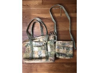 Lot Of Two Donna Sharp Bags.   You Are Bidding On A Larger Bag Tote And A Hand Bag
