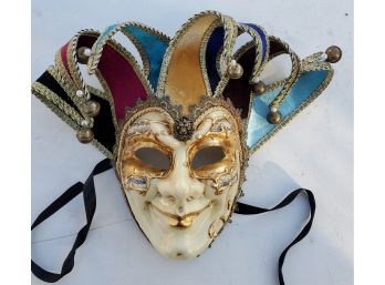 Venetian Carnival Mask - Made In Italy With 7 Bells. Wear It To Your Next Party Or Use It To Decorate