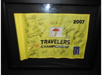 Signed Framed 2007 PGA Travelers Tournament SIGNED BY MANY