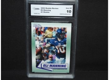 Graded Gem Mint 10 2002 Rookie Review Eli Manning #1 ROOKIE Card