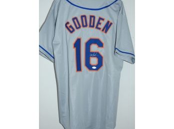 Signed NY Mets HOFer Dwight Doc Gooden Baseball Jersey With COA