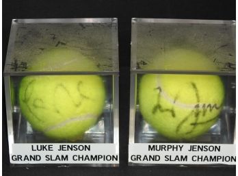 Signed Luke & Murphy Jenson Tennis Balls In Case