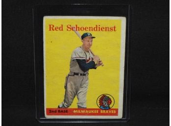 1958 Topps Red Schoendienst Baseball Card