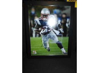 Signed Framed New England Patriots Dion Lewis Football Photo