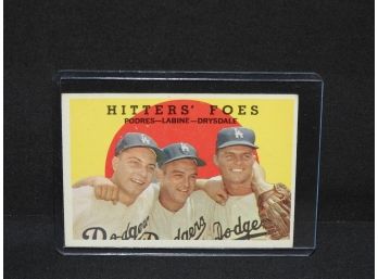 1959 Topps Drysdale And Podres Baseball Card